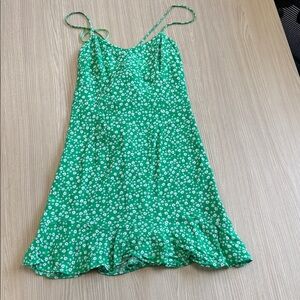 Zara Green Floral Mini Dress